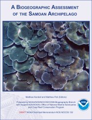 a biogeographic assessment of the samoan archipelago