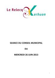 compte rendu du 26 juin 2013 - Mairie du Relecq Kerhuon