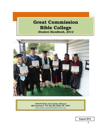 Great Commission Bible College - the Apostolic Faith Bible College