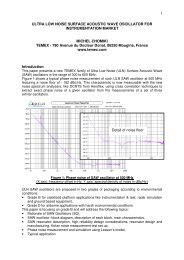 Ultra Low Noise Surface Acoustic Waves Oscillator for - ARMMS RF ...