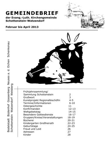 GEMEINDEBRIEF - Kirchengemeinden Schottenstein - Watzendorf