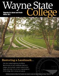 Restoring a Landmark... - Wayne State College