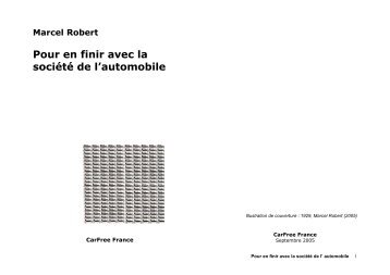 Pour en finir avec la société de l'automobile - Carfree France - Free