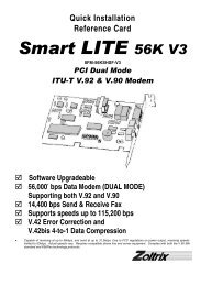 User's Manual - Zoltrix