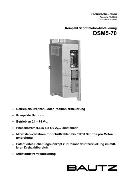 Technische Daten - AHS Antriebstechnik GmbH