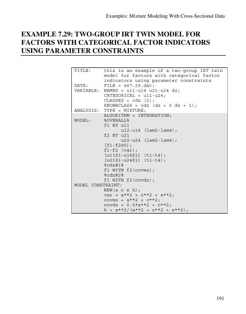 Mplus Users Guide v6.. - Muthén & Muthén