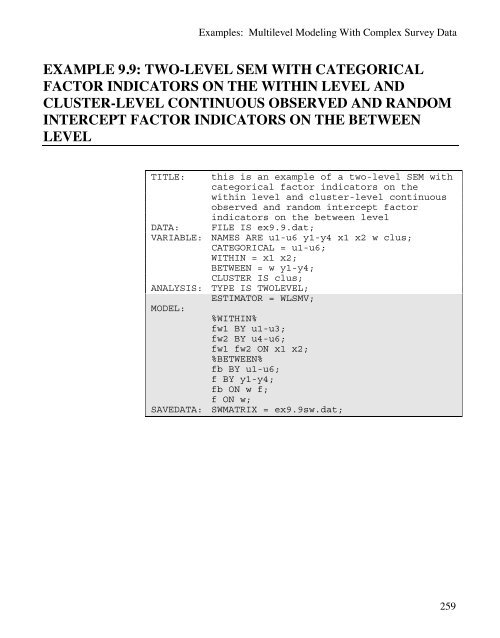 Mplus Users Guide v6.. - Muthén & Muthén