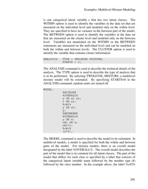 Mplus Users Guide v6.. - Muthén & Muthén