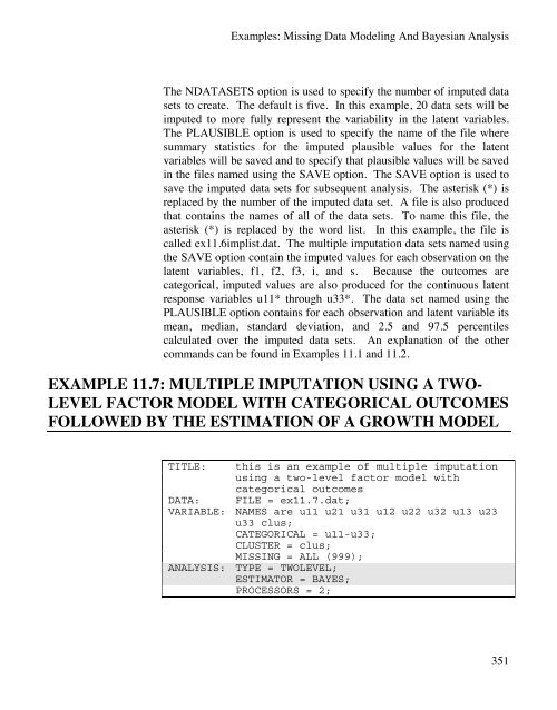 Mplus Users Guide v6.. - Muthén & Muthén