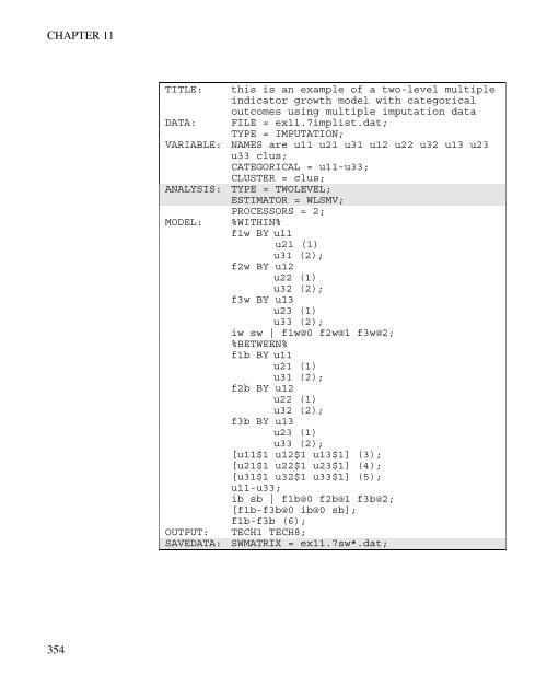 Mplus Users Guide v6.. - Muthén & Muthén