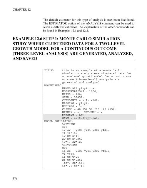 Mplus Users Guide v6.. - Muthén & Muthén