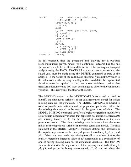 Mplus Users Guide v6.. - Muthén & Muthén