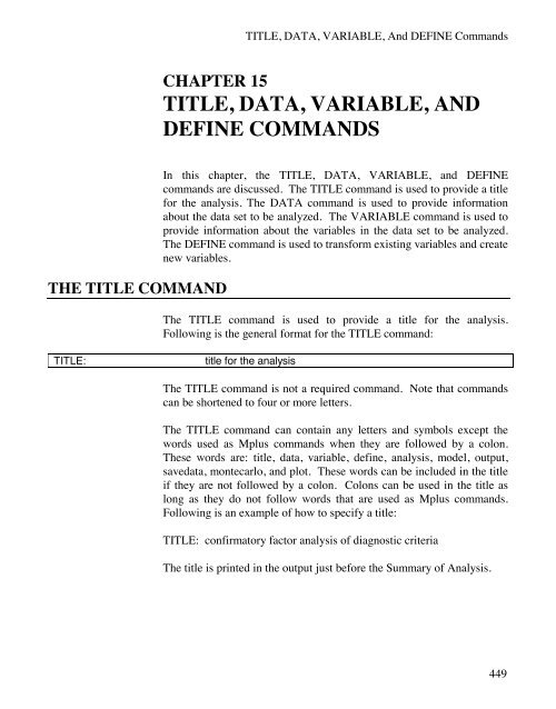 Mplus Users Guide v6.. - Muthén & Muthén