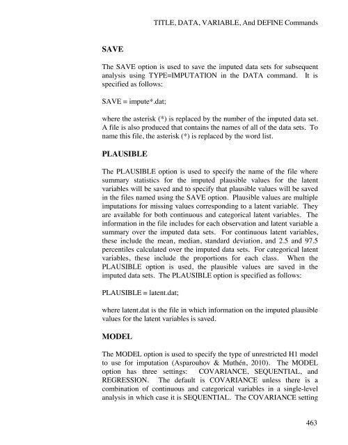 Mplus Users Guide v6.. - Muthén & Muthén