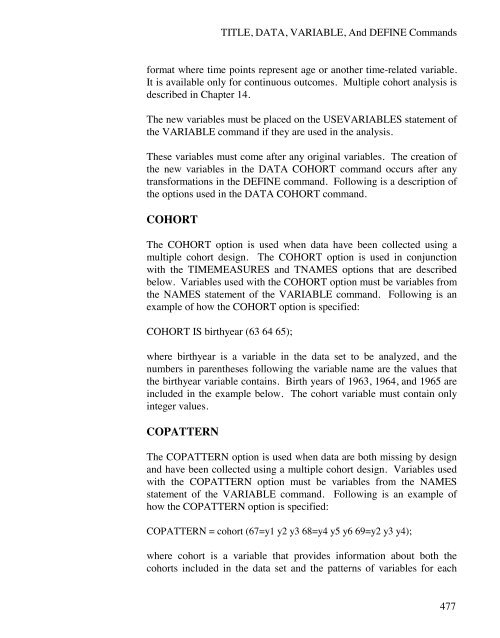 Mplus Users Guide v6.. - Muthén & Muthén