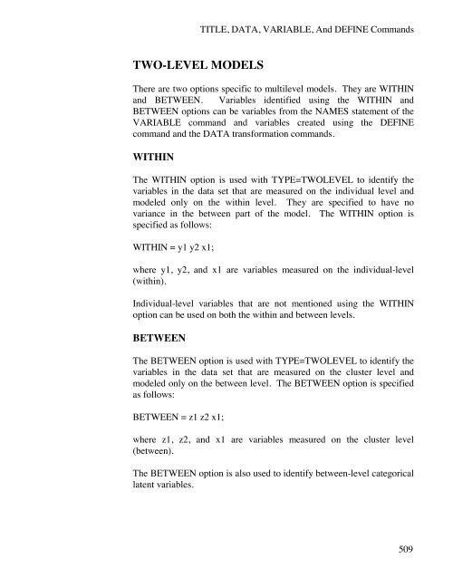 Mplus Users Guide v6.. - Muthén & Muthén