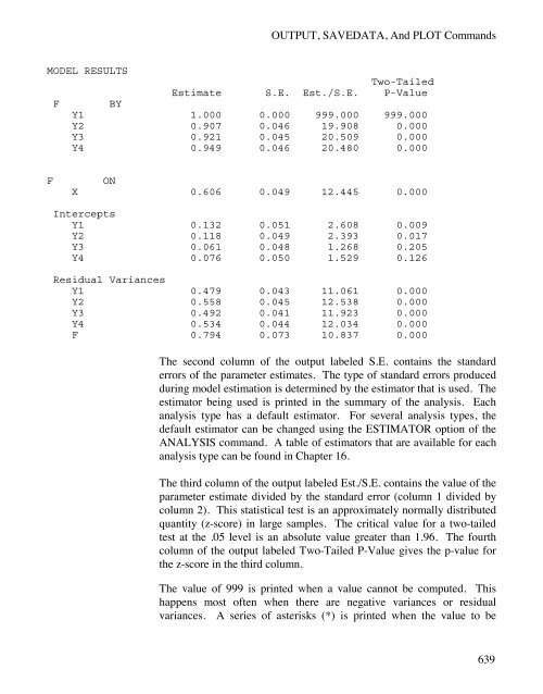 Mplus Users Guide v6.. - Muthén & Muthén