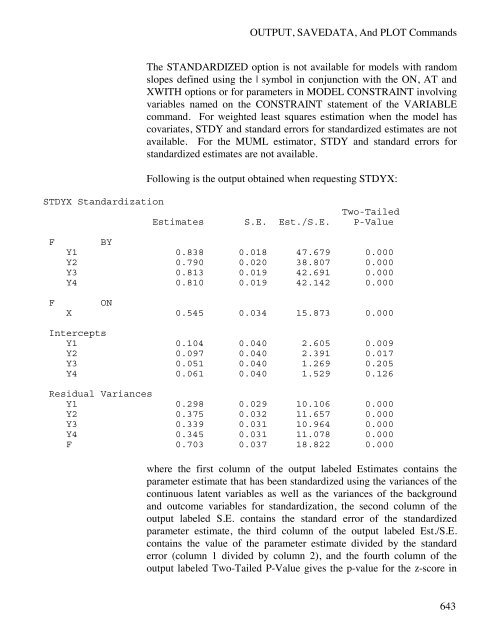 Mplus Users Guide v6.. - Muthén & Muthén