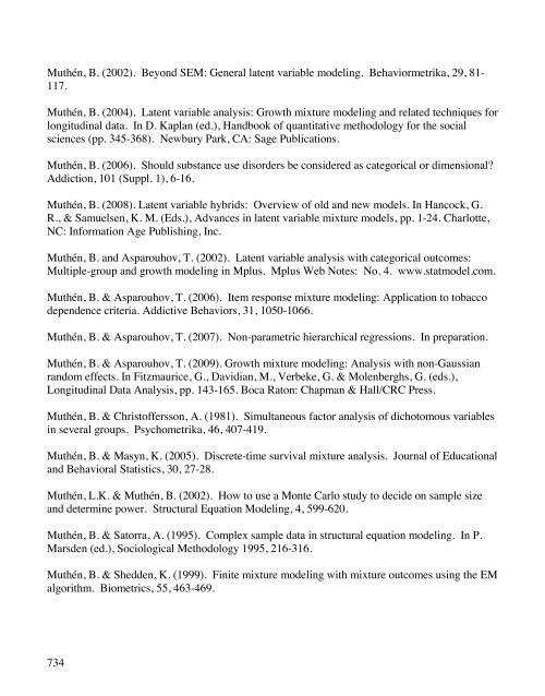 Mplus Users Guide v6.. - Muthén & Muthén