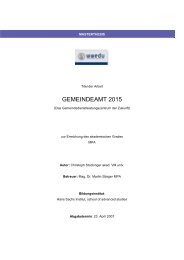 zur Masterthesis - GEMEINDEAMT 2015 - Gampern