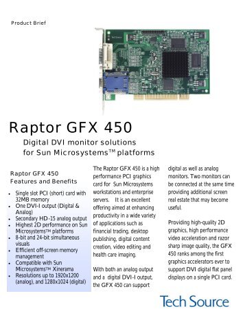Raptor GFX 450 - Tech Source