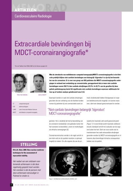 MemoRad 2006-4.pdf - Nederlandse Vereniging voor Radiologie