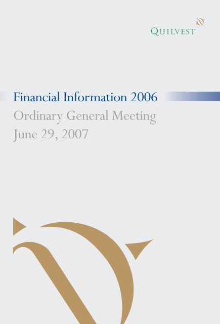 Annual Report 2006 – Financial Section - Quilvest