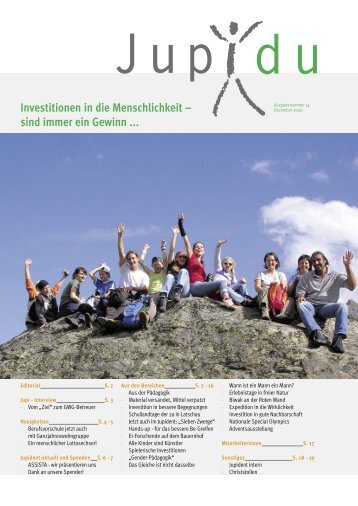 Investitionen in die Menschlichkeit – sind immer ein Gewinn ...