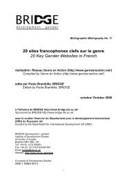 20 Key Gender Websites in French - Bridge - Institute of ...