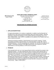 1 RICHLAND COUNTY PROBATE COURT PROCEDURES ON ...