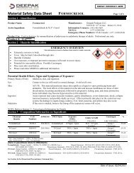 Material Safety Data Sheet FORMOCRESOL