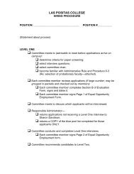 Faculty hiring procedure checklist - Las Positas College
