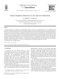 Critical magnetic behaviour in one and two dimensions