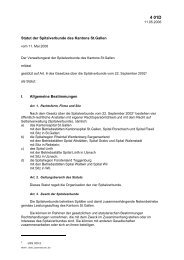 Statut der Spitalverbunde des Kantons St.gallen I. Allgemeine ...