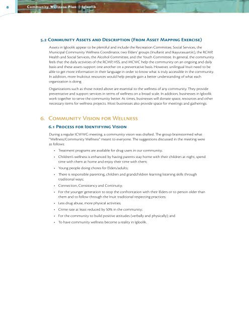 Community Wellness Plan â Igloolik - Nunavut Tunngavik Inc.