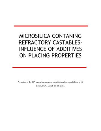 Microsilica containing refractory castables - Elkem