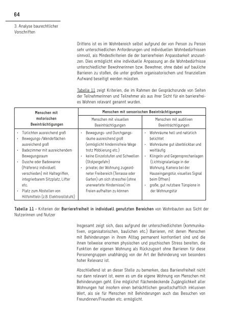 Wohnbau barrierefrei Studie Teil 2 Bautechnische Analyse und ...