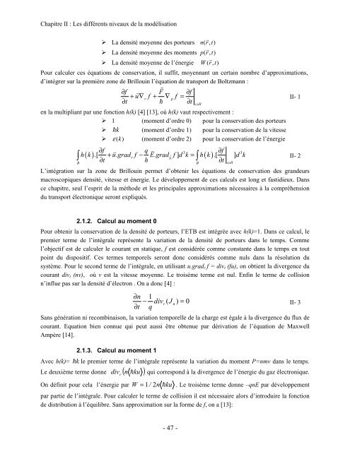 etude theorique et experimentale du transport electronique ... - Ief