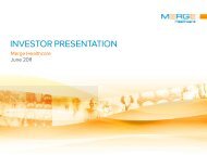 INVESTOR PRESENTATION - Merge Healthcare