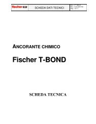 fischer T-Bond - Scheda Dati Tecnici - Edizione 01/2011 - Fischer Italia