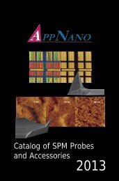 AppNano Probes Catalog - Applied NanoStructures
