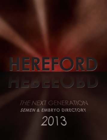 Herefords, the Next Generation - Canadian Hereford Association