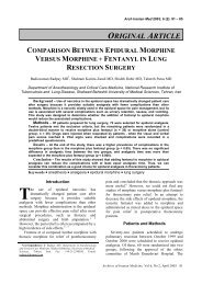 COMPARISON BETWEEN EPIDURAL MORPHINE VERSUS ...