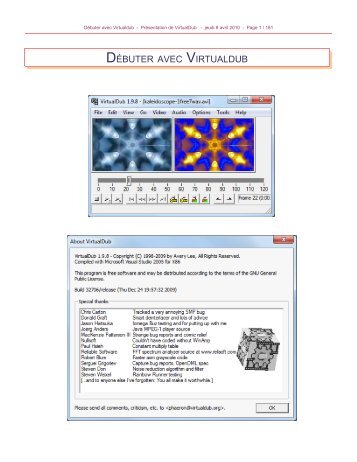 Débuter avec Virtualdub - The Gimp Documentation en français