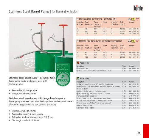 Catalogue 2013 - BÃ¼rkle GmbH