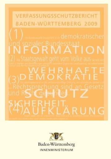 Verfassungsschutzbericht BW 2009 - BOA: Baden ...