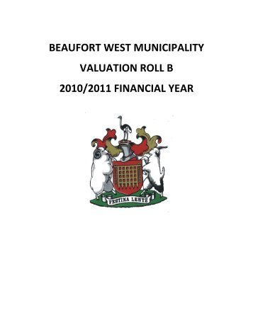 2010_2011 VALUATION ROLL B - Beaufort West Municipality