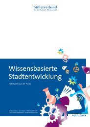 Wissensbasierte Stadtentwicklung - Stifterverband fÃ¼r die Deutsche ...