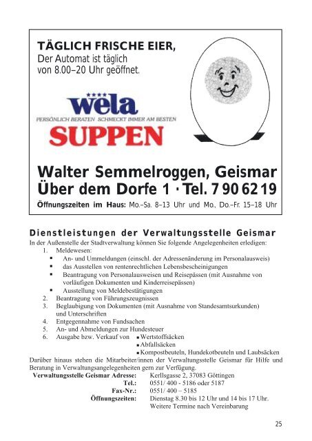 Nachrichtenblatt September 2013 - Werbegemeinschaft Geismar ...