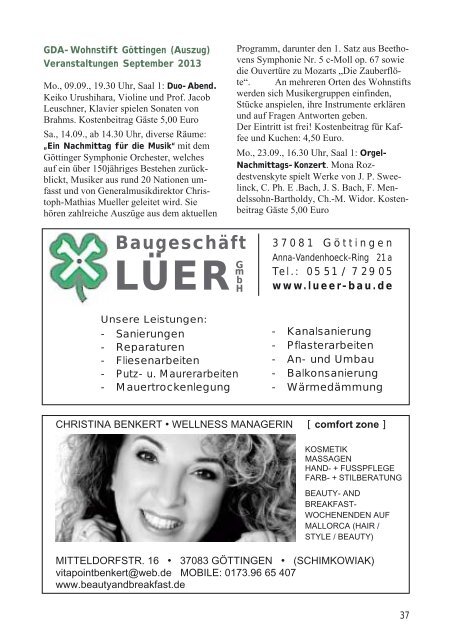 Nachrichtenblatt September 2013 - Werbegemeinschaft Geismar ...